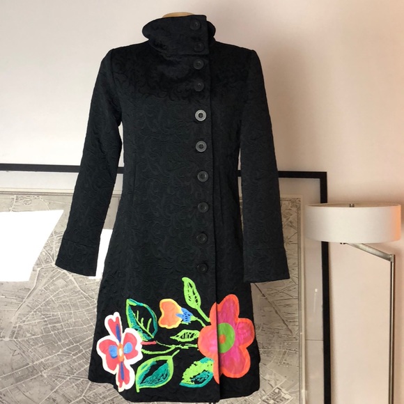 desigual black coat